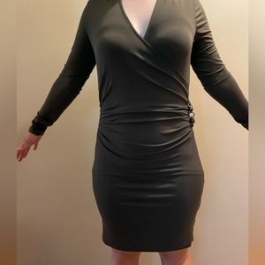 Dark Brown Long Sleeve Dress